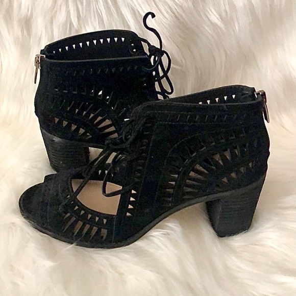 Vince Camuto Shoes - Vince Camuto Velvet Lace Up Heels